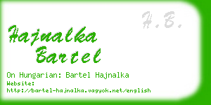 hajnalka bartel business card